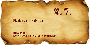Makra Tekla névjegykártya